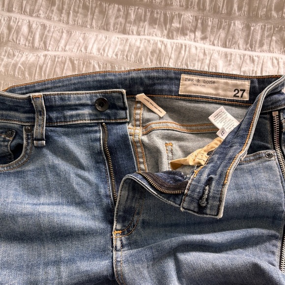 Rag & Bone Blue Skinny Jeans with Zipper Sides - Picture 4 of 8